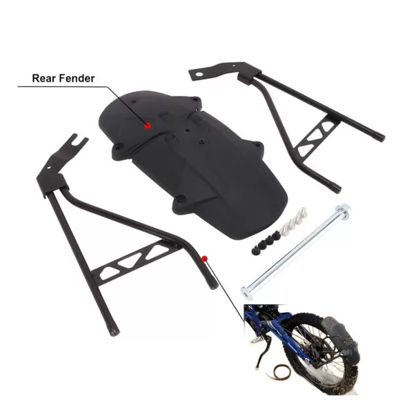 Surron Light Bee rear wheel fender - durable back mudguard for off-road protection